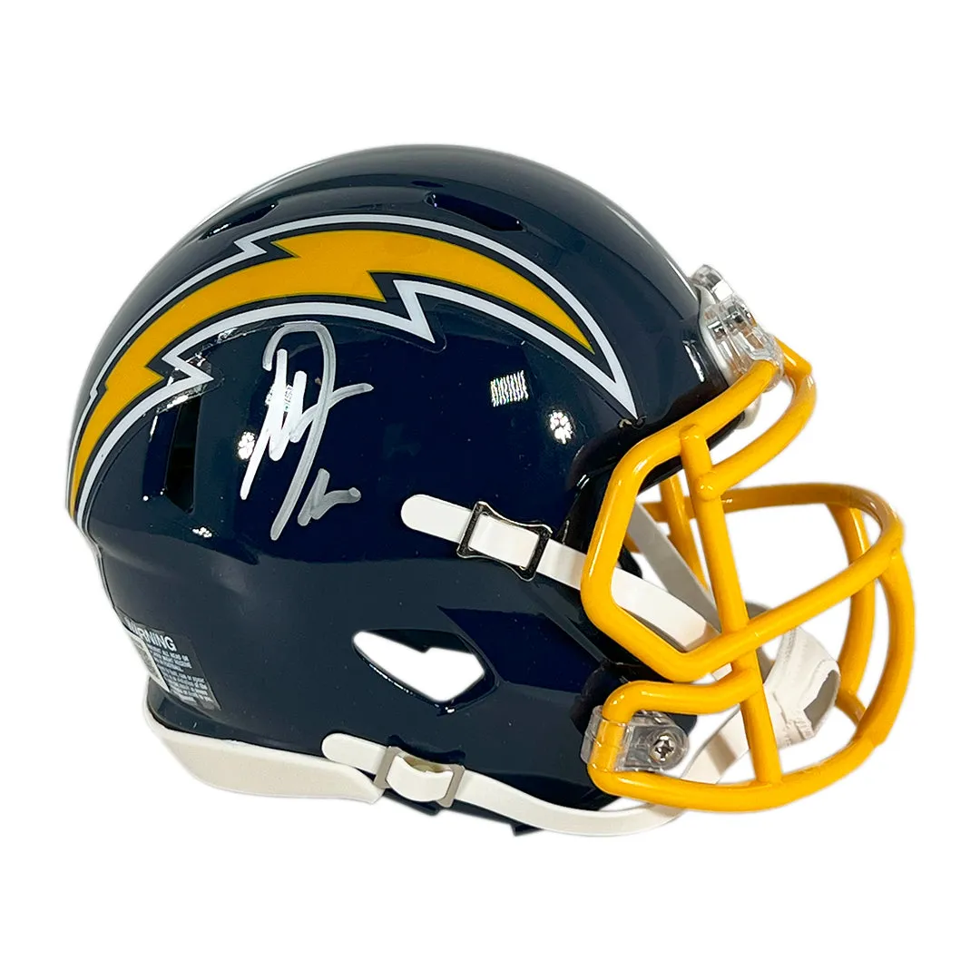 Antonio Gates Signed San Diego Chargers Throwback 74-87 Speed Mini Football Helmet (Beckett)