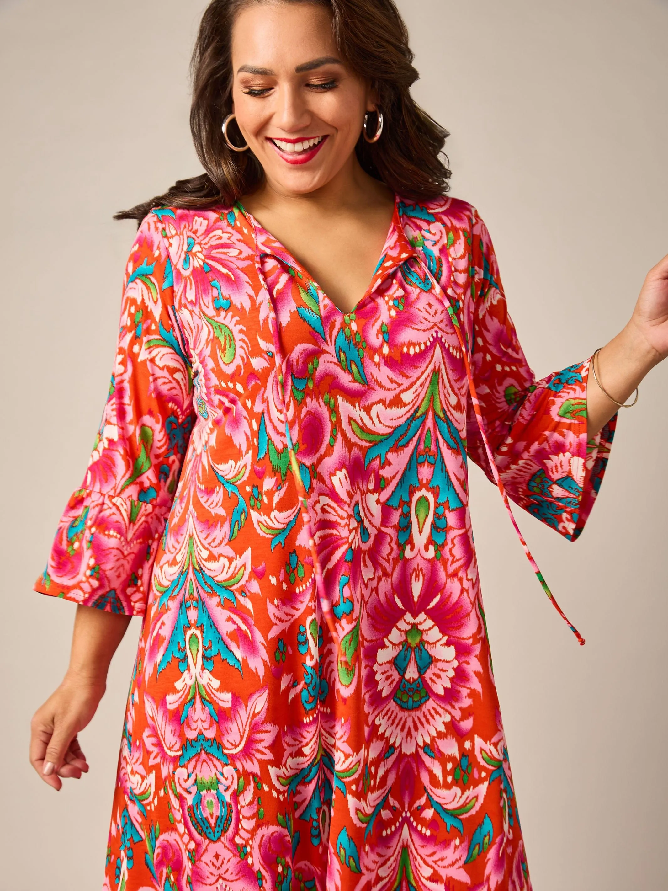 Artful Sleeve Detail Dress