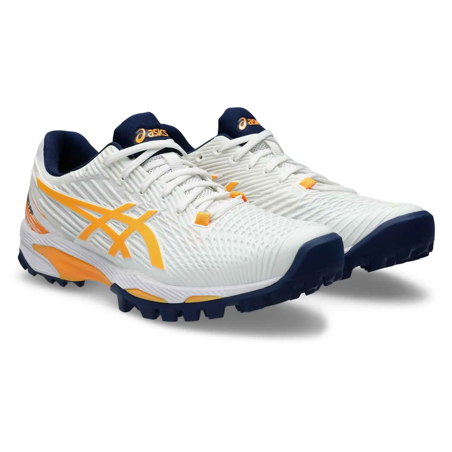 Asics Field Speed Cricket Shoes White/Orange