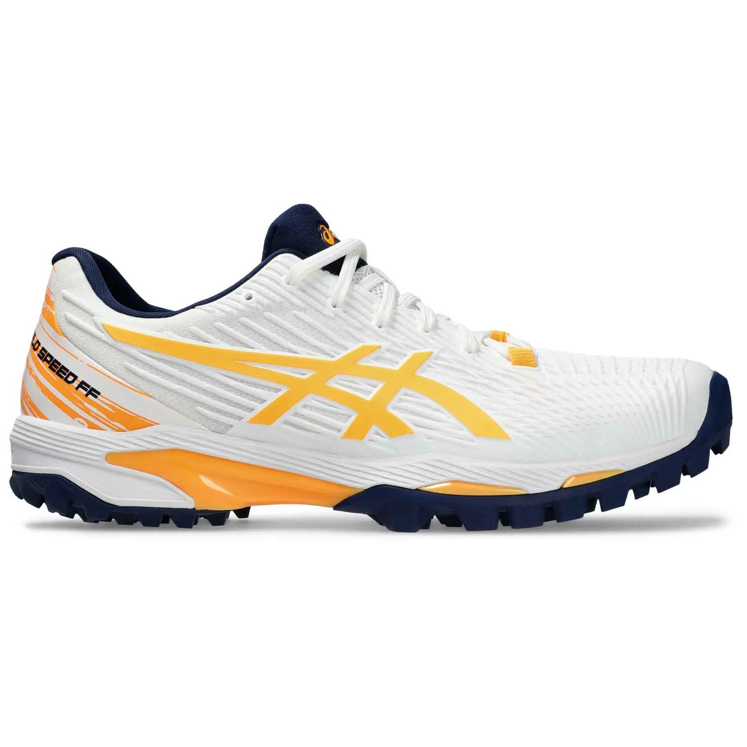 Asics Field Speed Cricket Shoes White/Orange