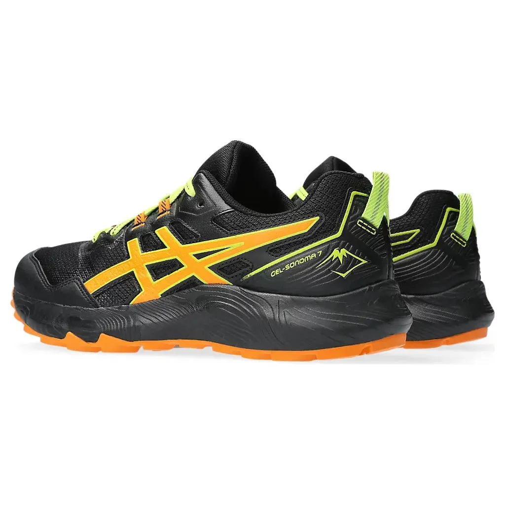 Asics Mens Gel- Sonoma 7 Trail Shoe Black/ Bright Orange