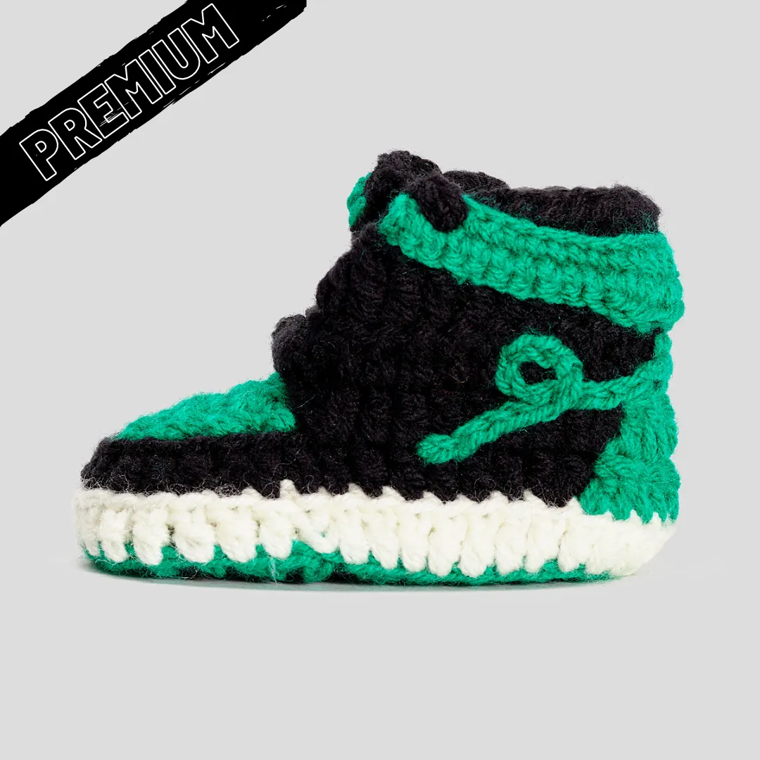 Baby Crochet IB-1 Shamrock (Soft felt non-slip bottom & Shoe Box)