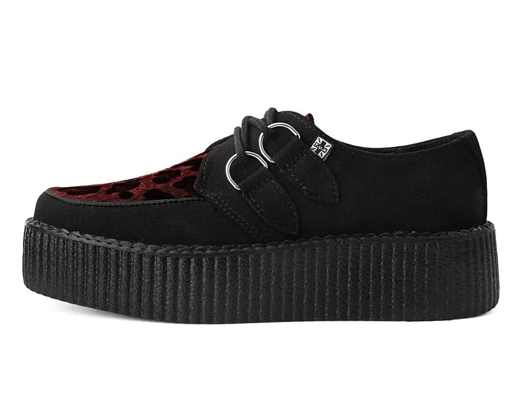 Black & Burgundy Leopard D-Ring Mondo Creeper