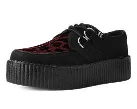 Black & Burgundy Leopard D-Ring Mondo Creeper