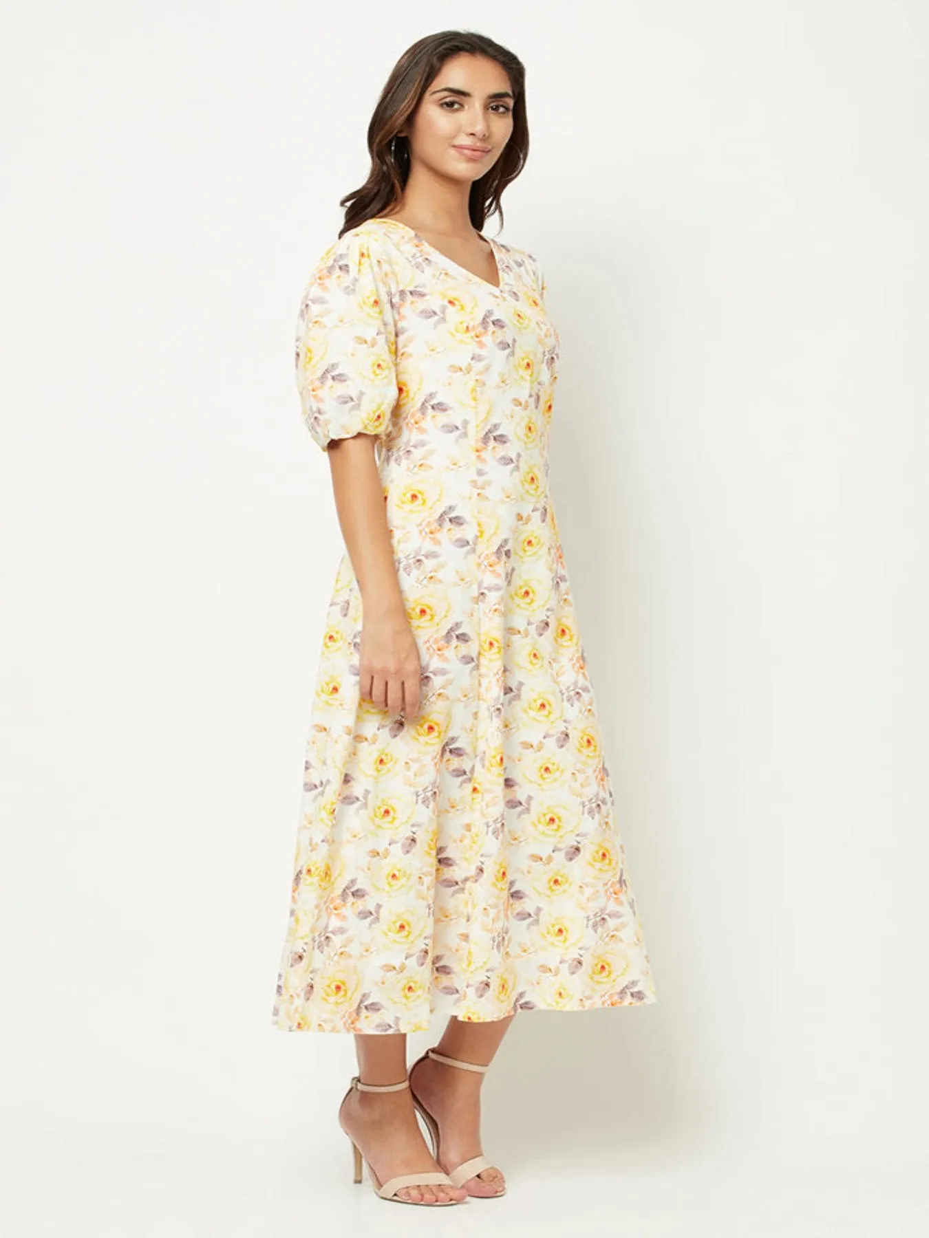 Blossoming Linen Maxi Dress