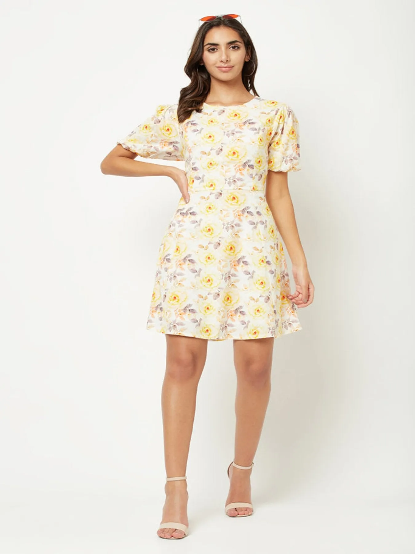 Blossoming  Linen Mini Dress