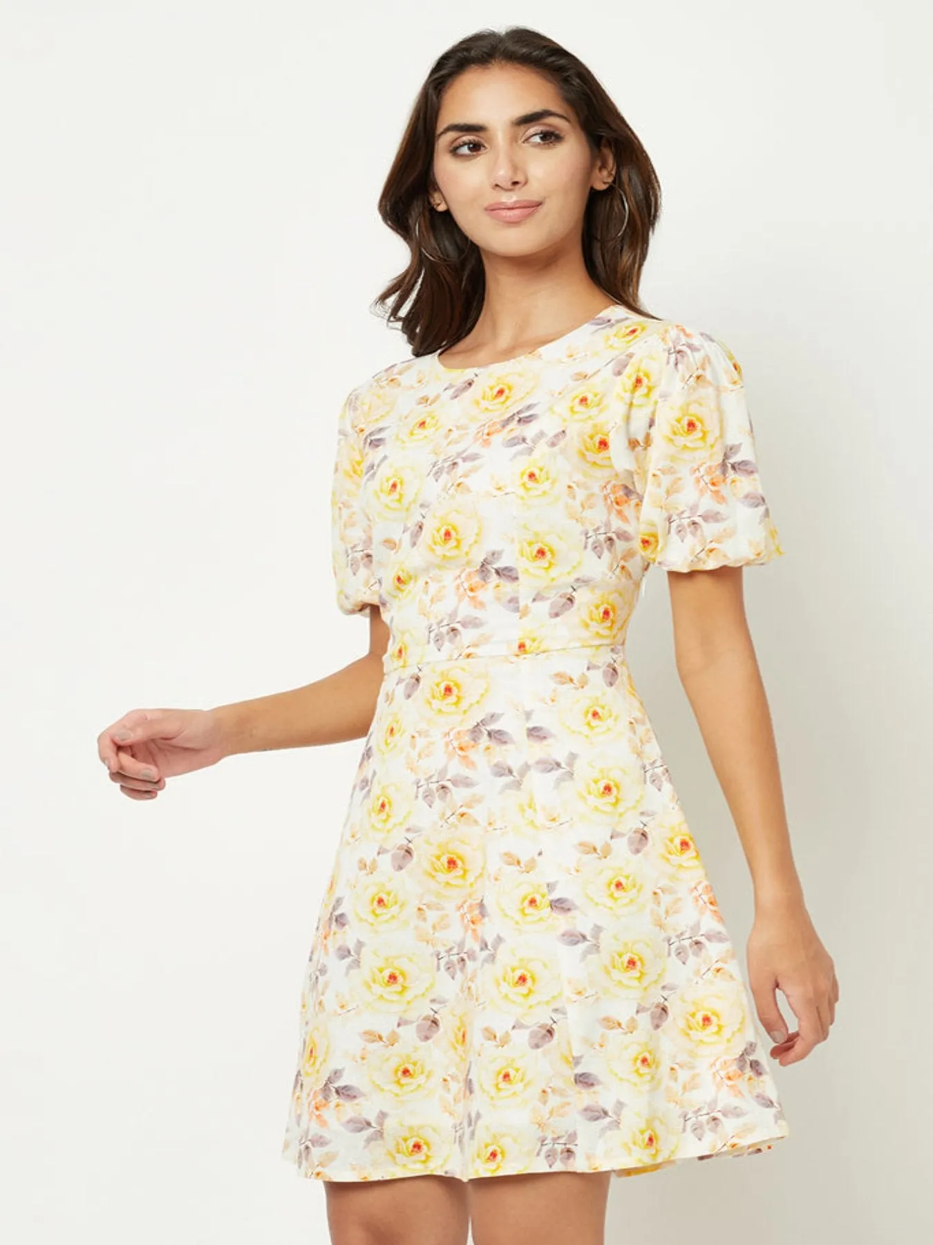 Blossoming  Linen Mini Dress