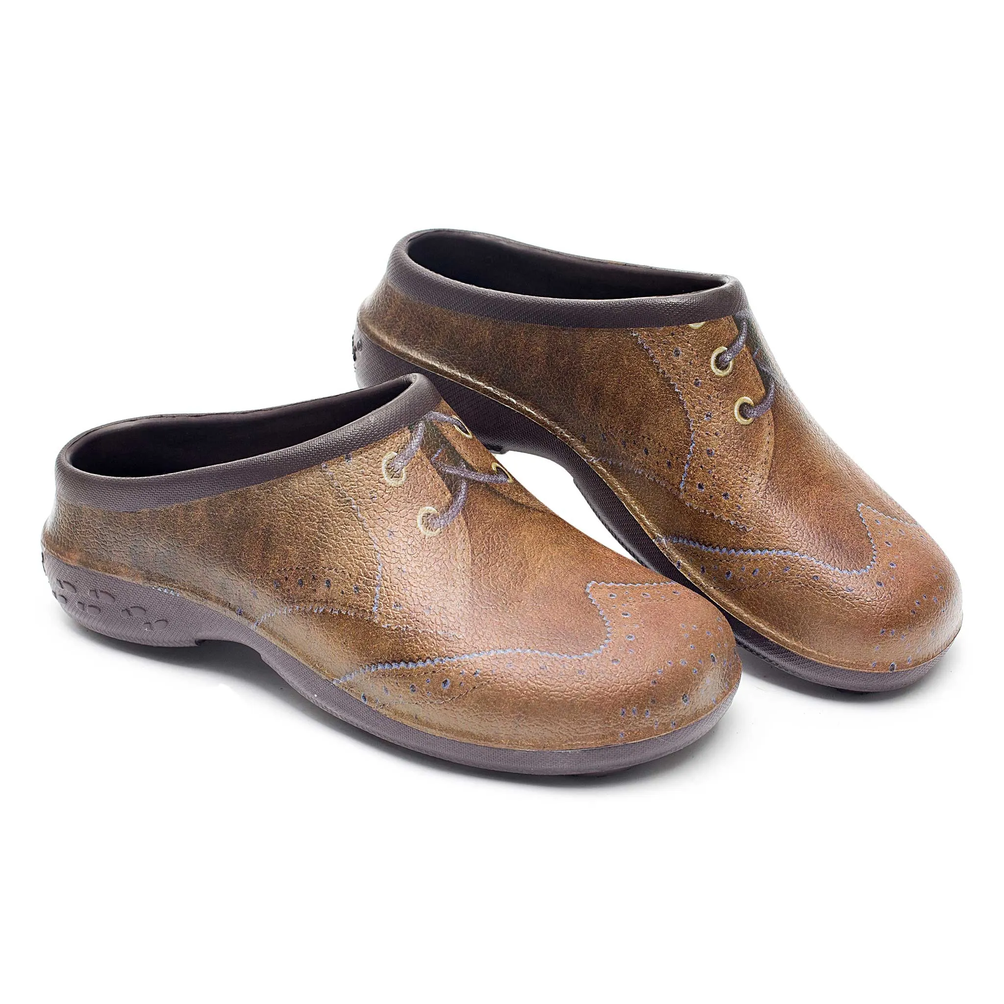 British Brogue Chunky Tread Classic Men's Clogs