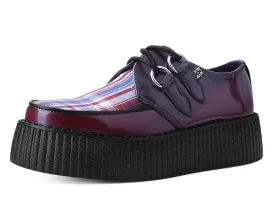 Burgundy Rub-Off TUKSkin™ & Tartan Creeper