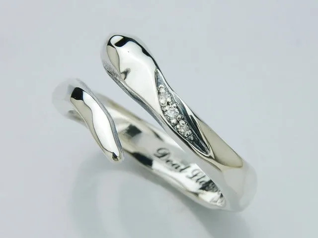 Hammered Snake Ring