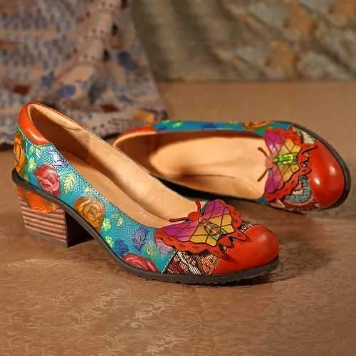 Hand Painted Butterfly Pumps