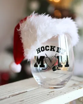 Hockey Mom Wine Glass