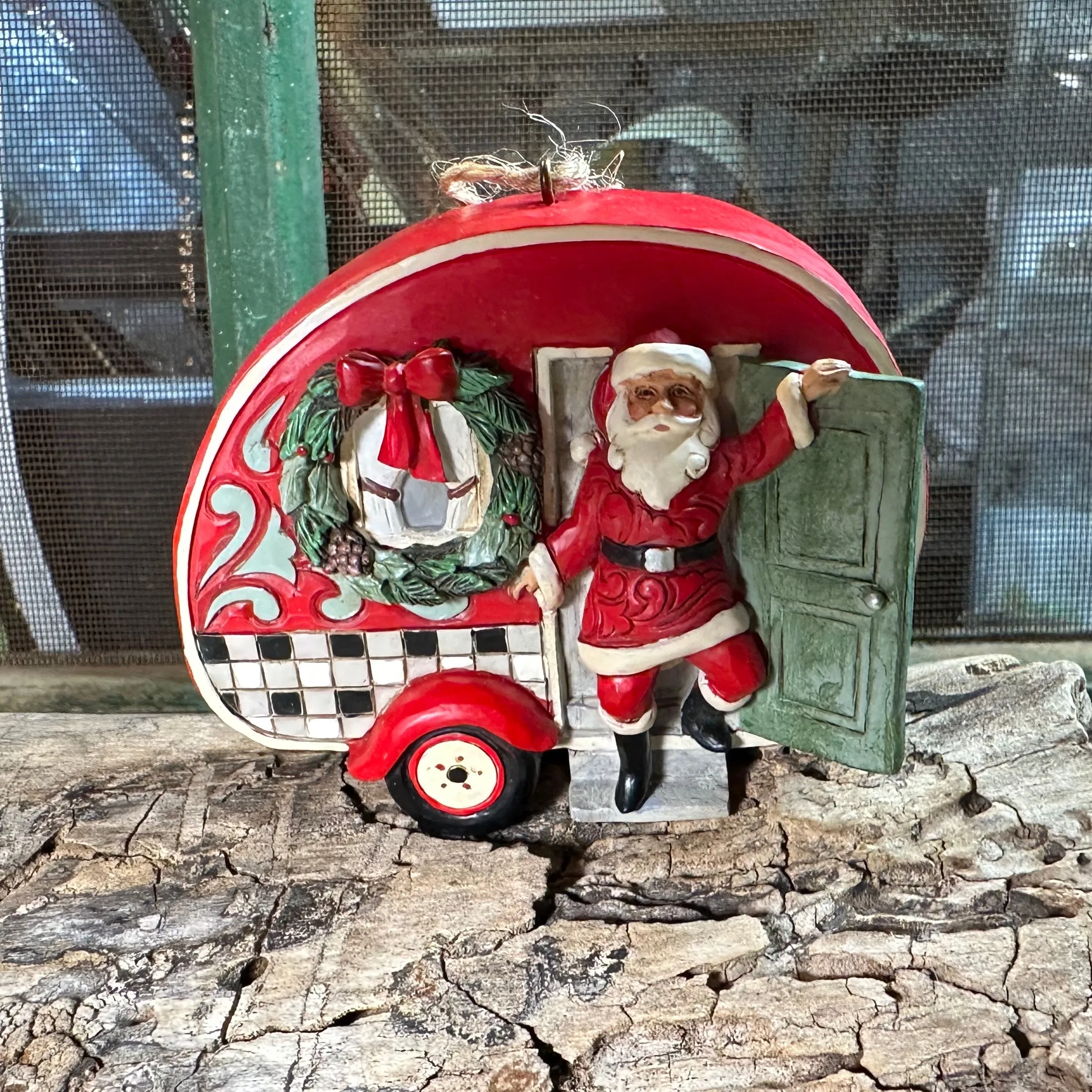 Jim Shore Santa in a Travel Trailer