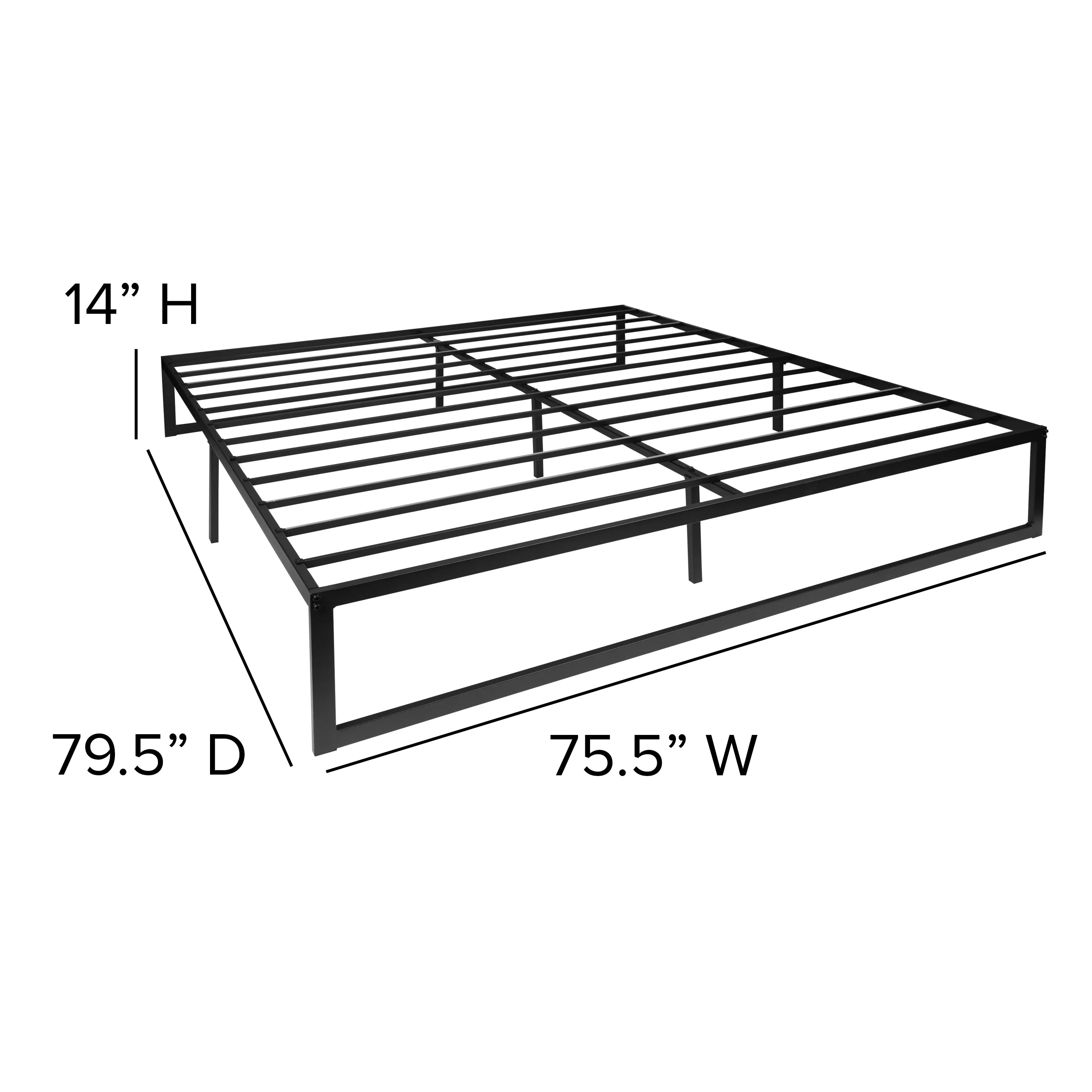 King Bed Frame & Mattress Set XU-BD10001-12MFM-K-GG