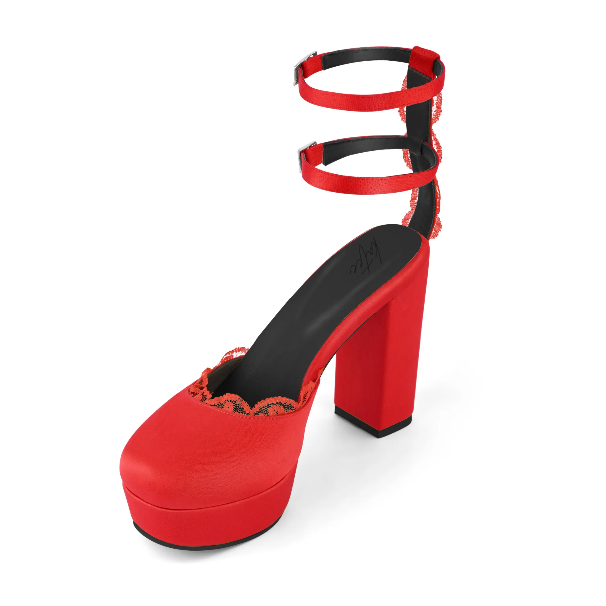 MISTICA RED PLATFORM HEELS