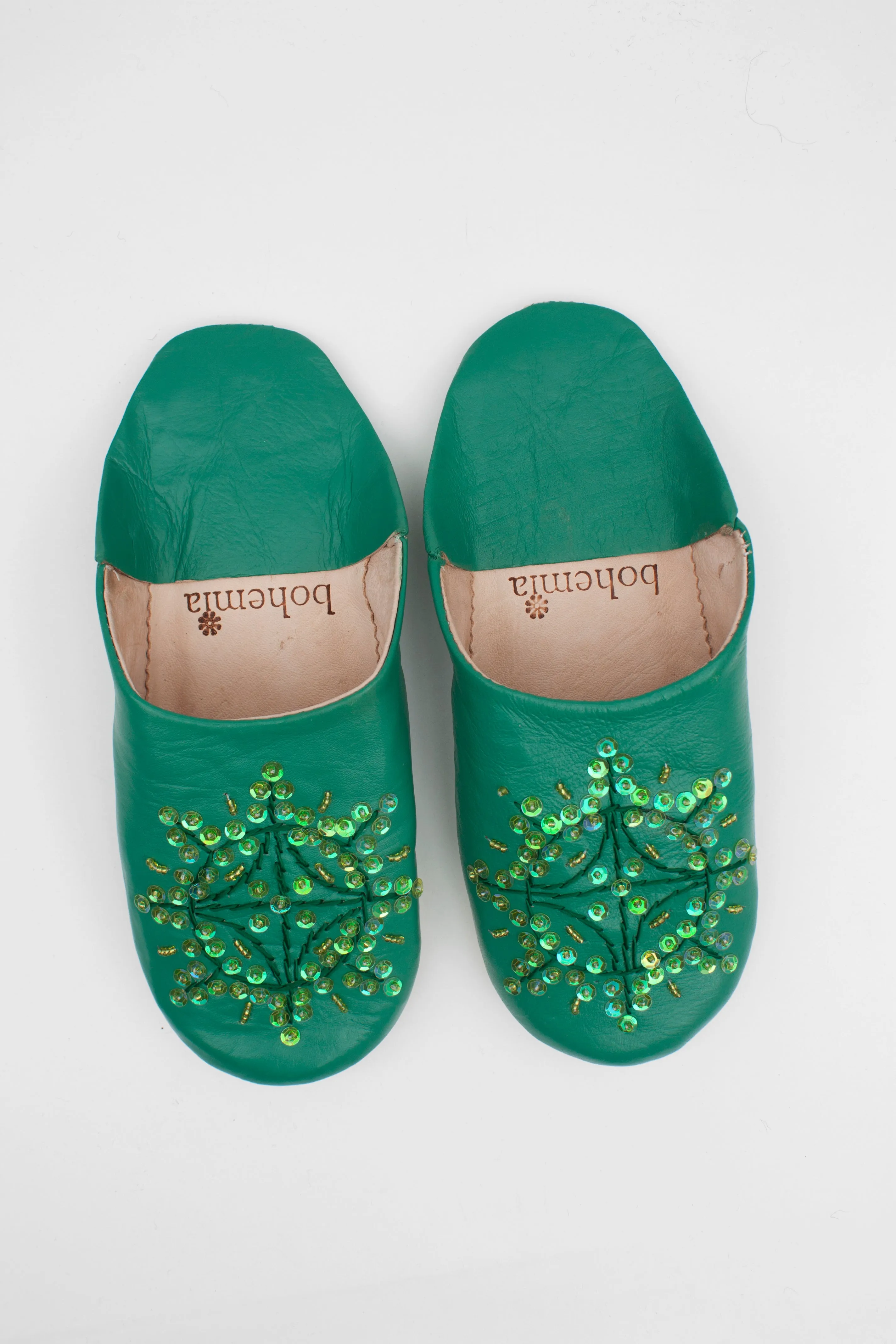 Moroccan Babouche Sequin Slippers - Seconds, Small (Assorted Colours)