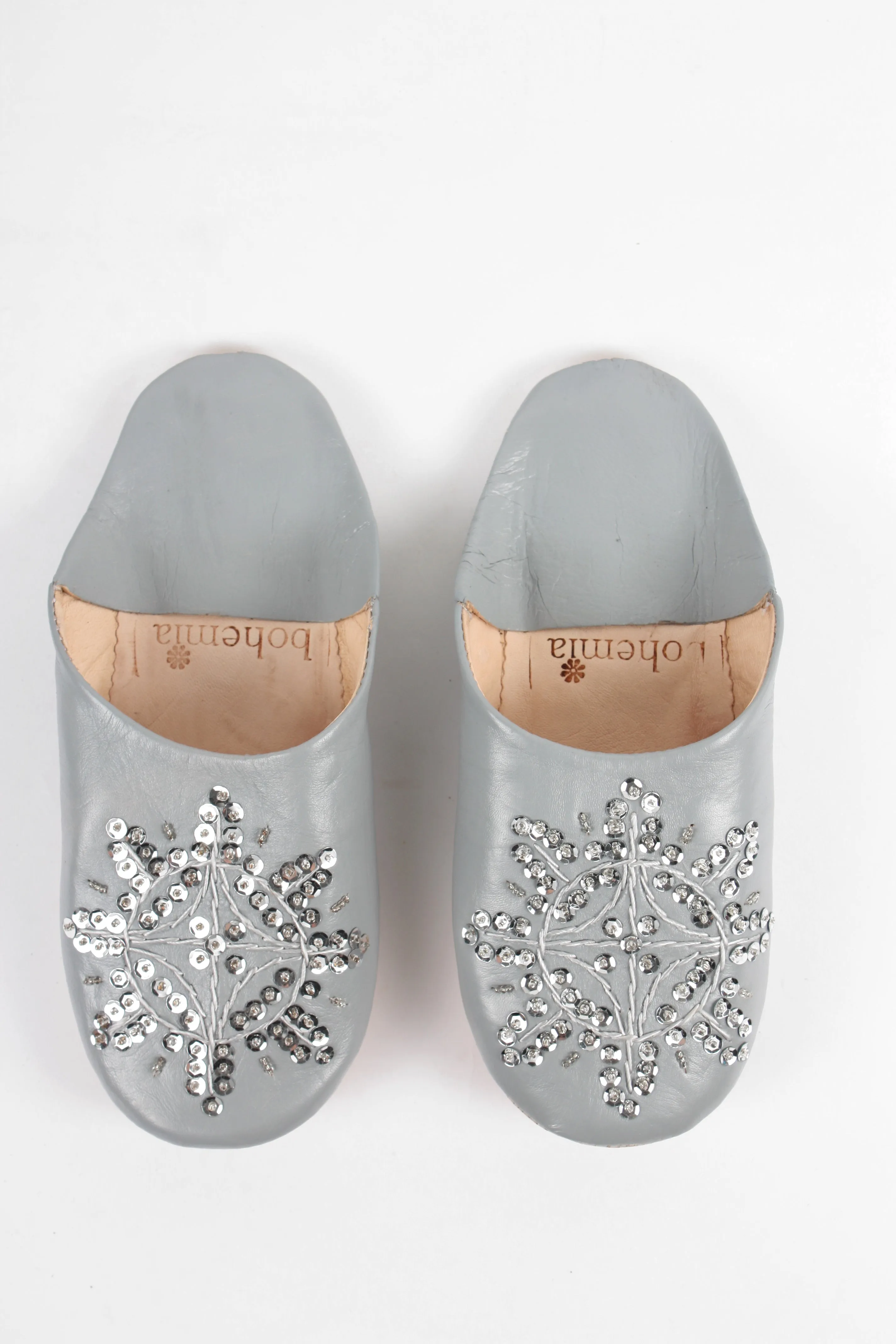 Moroccan Babouche Sequin Slippers - Seconds, Small (Assorted Colours)