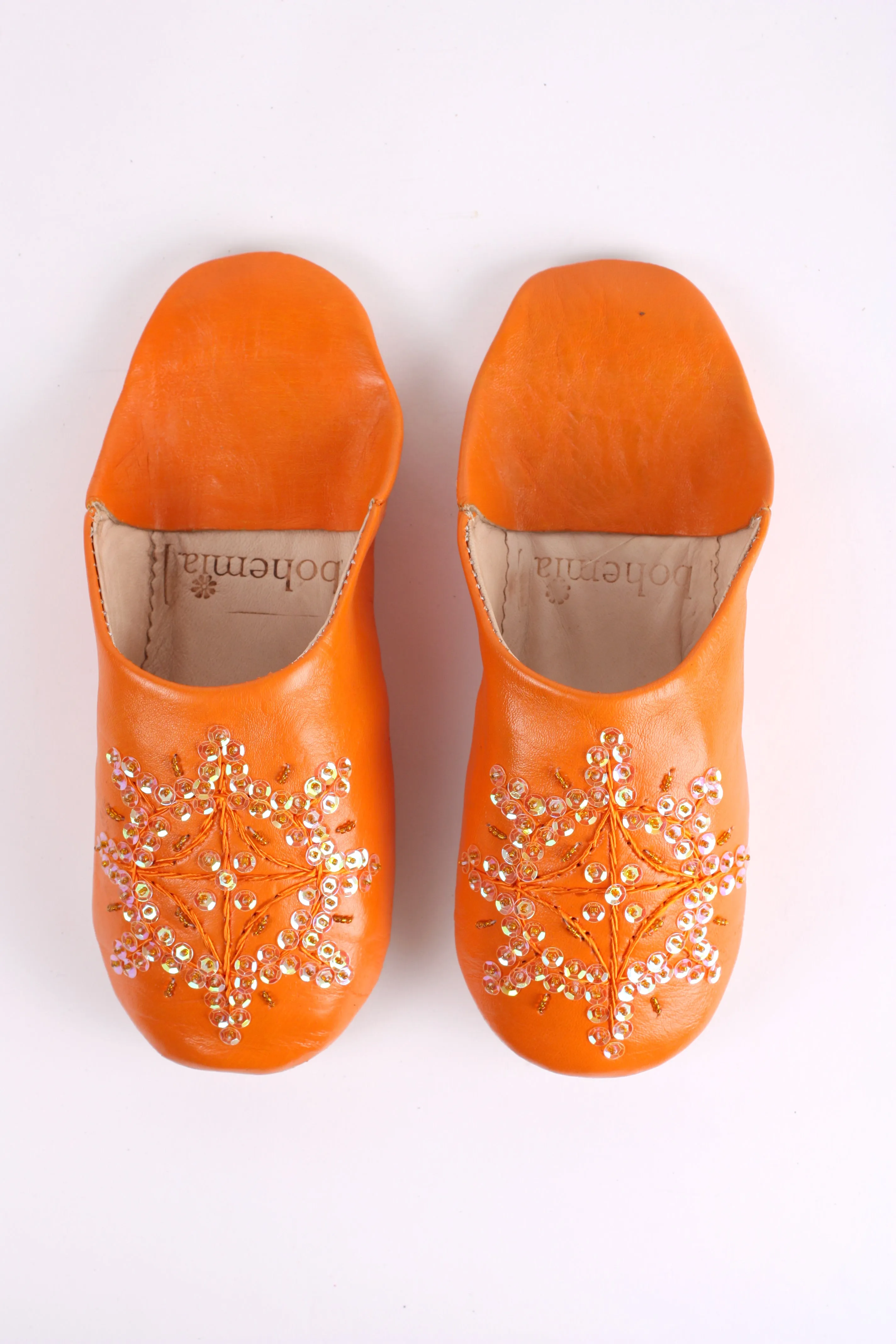 Moroccan Babouche Sequin Slippers - Seconds, Small (Assorted Colours)