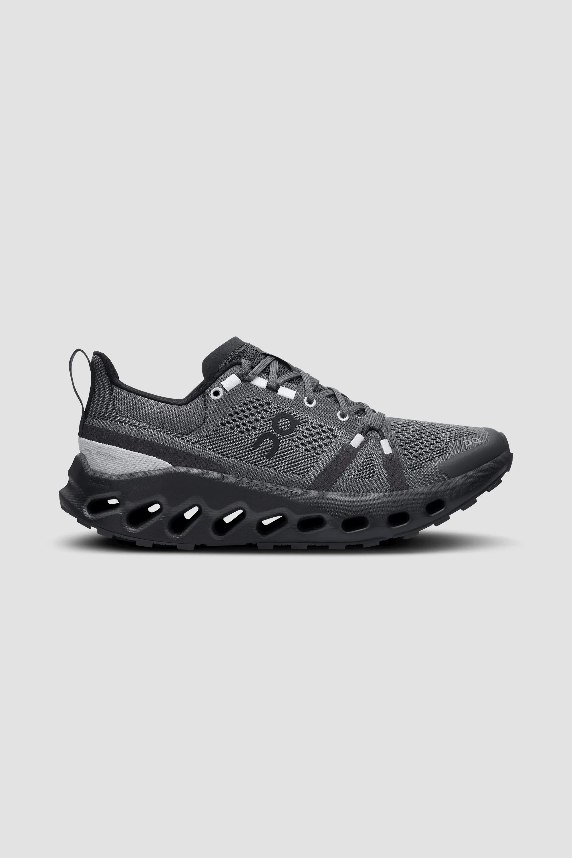 ON | Women's Cloudsurfer Trail shoe in Black/Eclipse