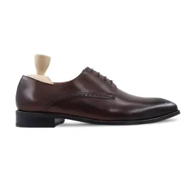 Pittney - Men's Burnished Dark Brown Calf Leather Derby Shoe