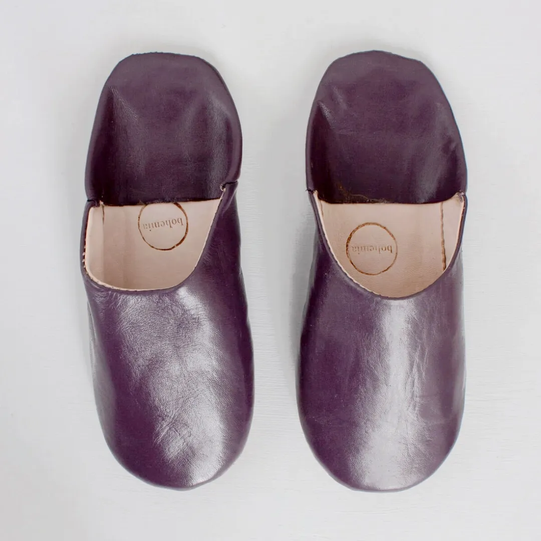 Plum Large Babouche Slippers