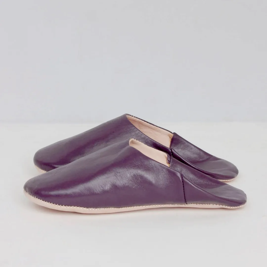 Plum Large Babouche Slippers