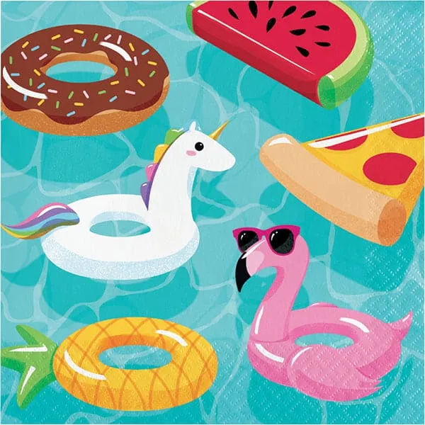 Pool Floats Luncheon Napkins 16ct