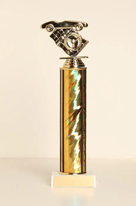 Racecar / Pinewood Derby Tube Trophy