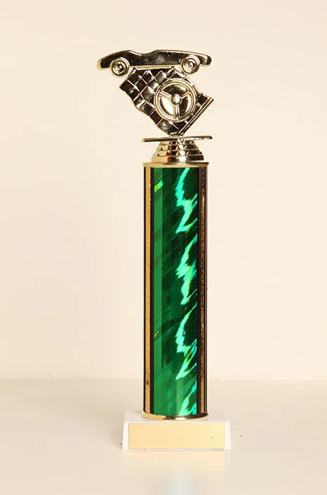 Racecar / Pinewood Derby Tube Trophy