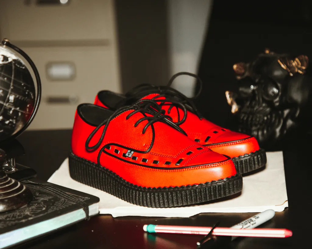 Red TUKskin™ Lace Up Creeper