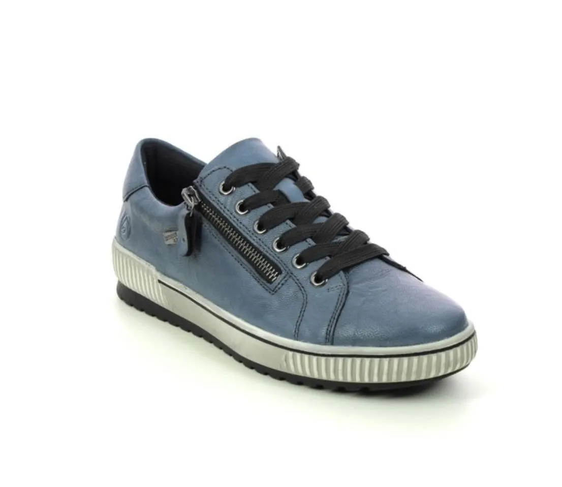 Remonte D0700-14 Ottawa Blue Leather Tex Lace-Up Trainers