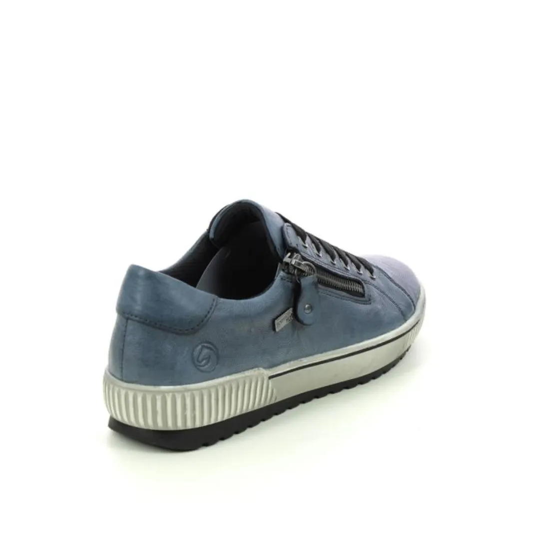 Remonte D0700-14 Ottawa Blue Leather Tex Lace-Up Trainers