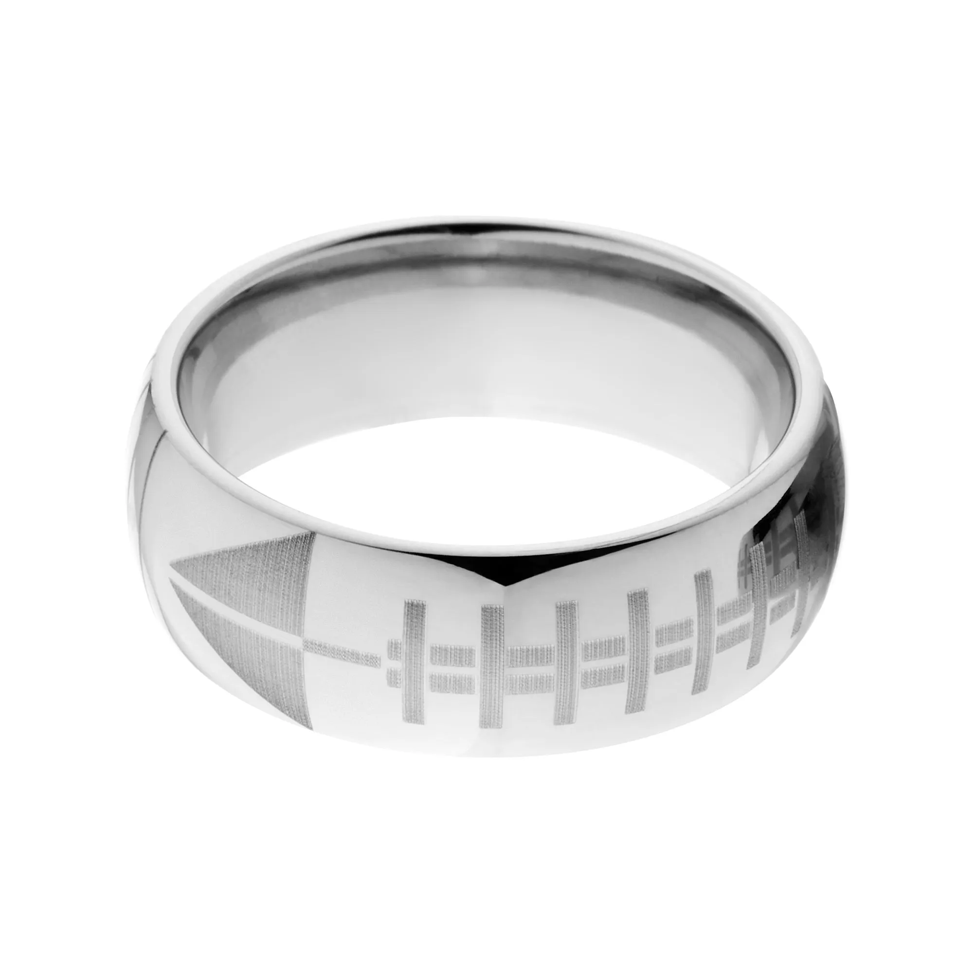 Titanium Football Ring - Men's Wedding Bands