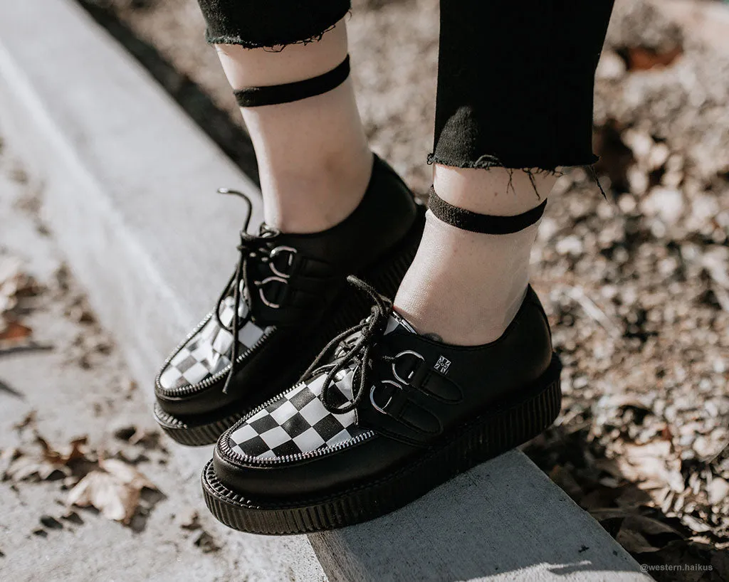 T.U.K Black TUKSkin/ BW Check Viva Low Creeper