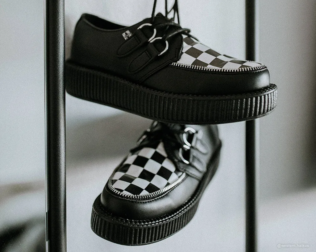 T.U.K Black TUKSkin/ BW Check Viva Low Creeper