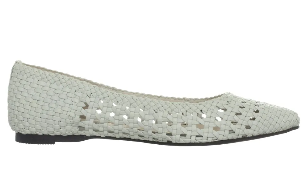 Weave Ballet Flat - White