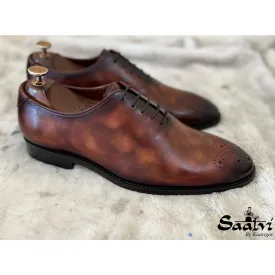 Wholecut Patina Oxfords Brown